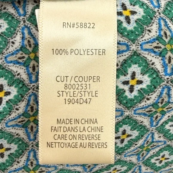 Max Studio Teal Geometric Print Flutter Sleeve Boho Wide Leg Jumpsuit Size XL - Picture 13 of 14